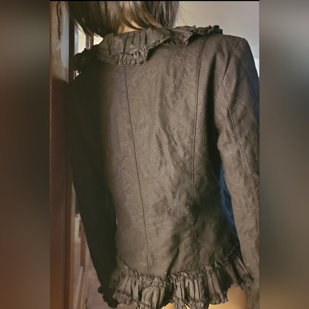 Hazel Anthropologie Black Dress Jacket - Picture 6 of 15